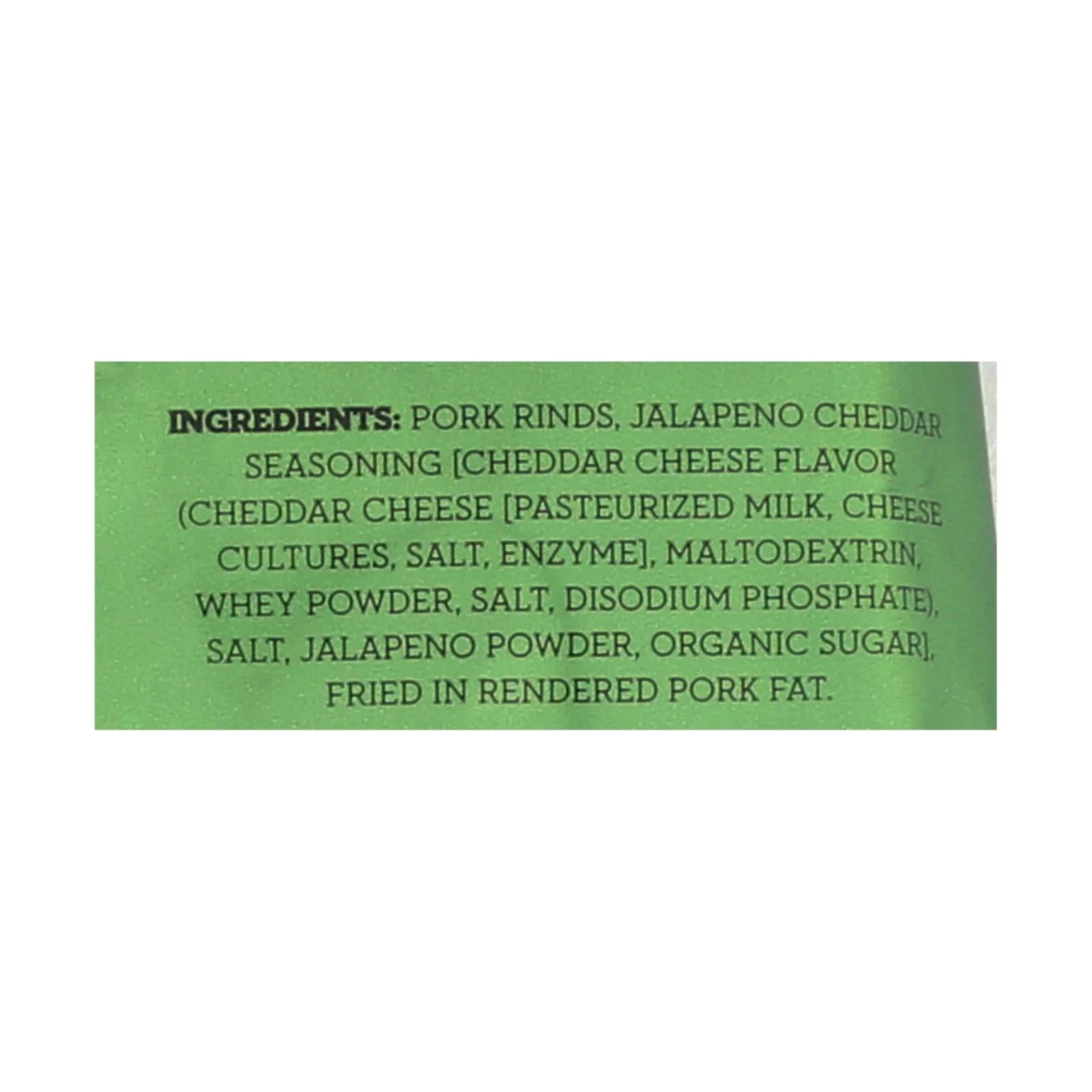 Jalapeno Cheddar Pork Rinds Chicharones Case Of 12 2.5 Oz D191992