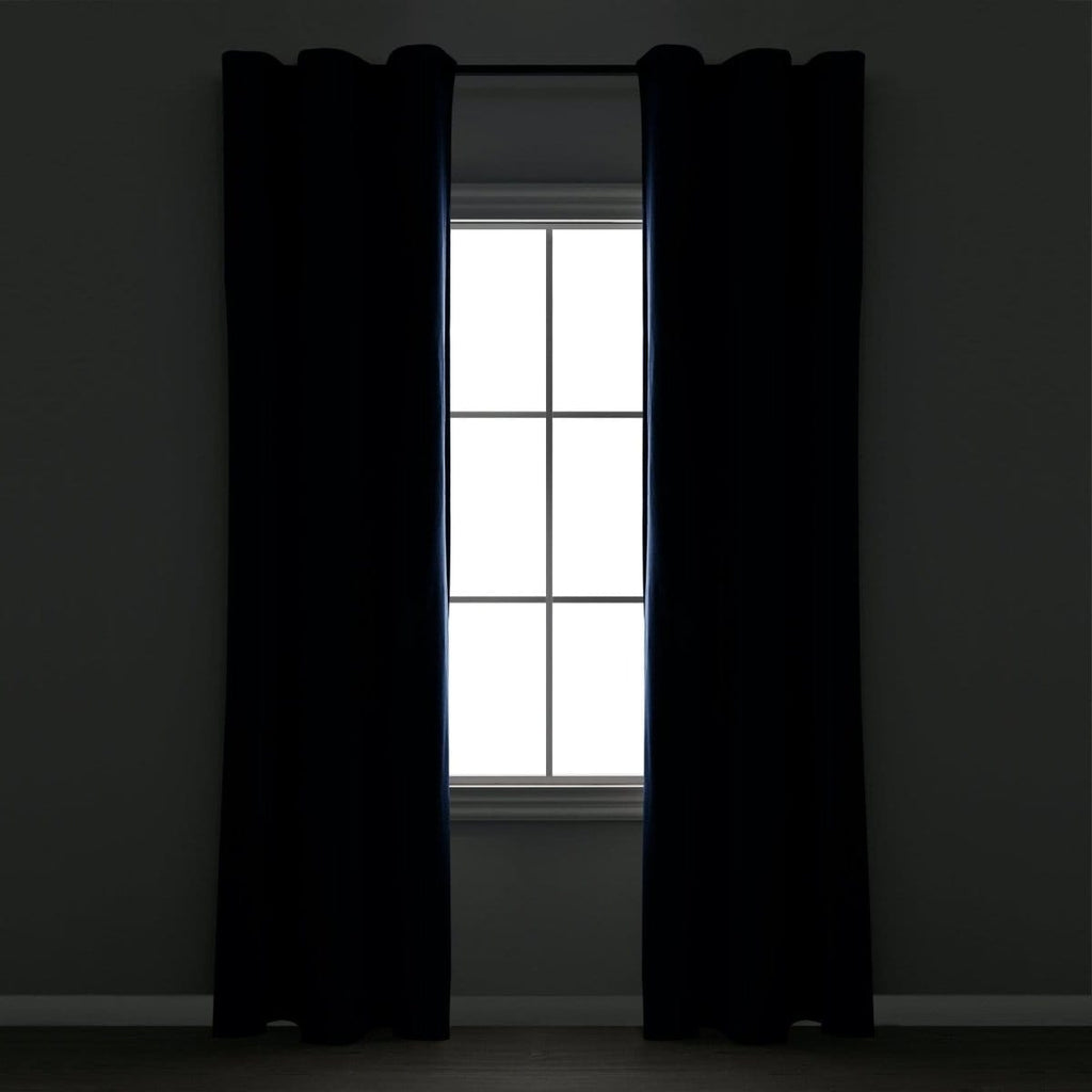 Insulated Grommet Blackout Faux Linen Window Curtain Panel