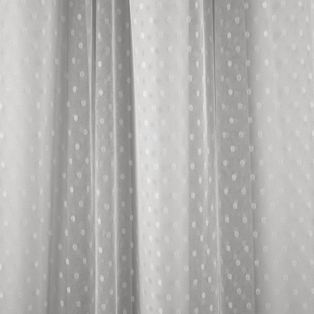Cottage Polka Dot Sheer Window Curtain Panel Set