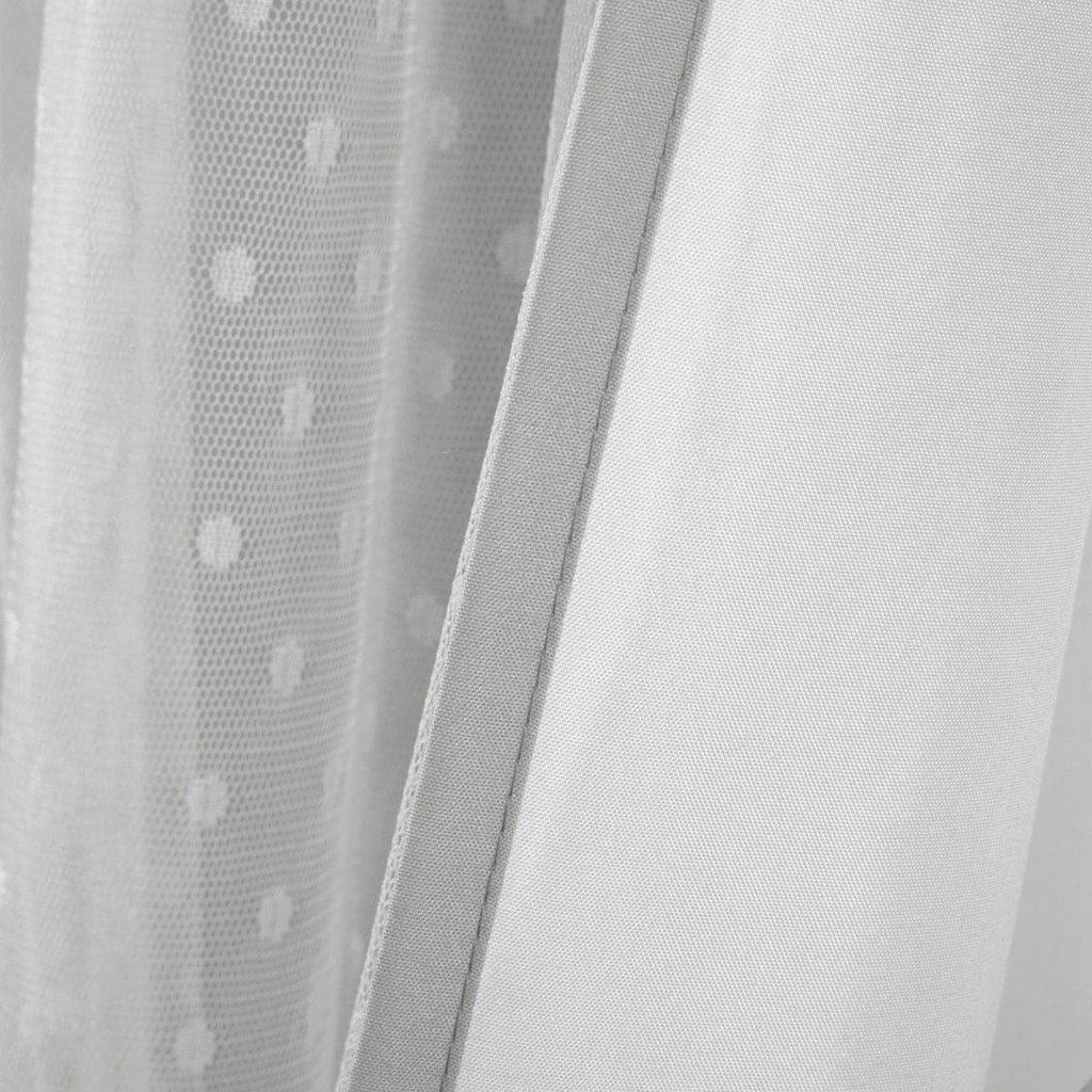 Cottage Polka Dot Sheer Window Curtain Panel Set