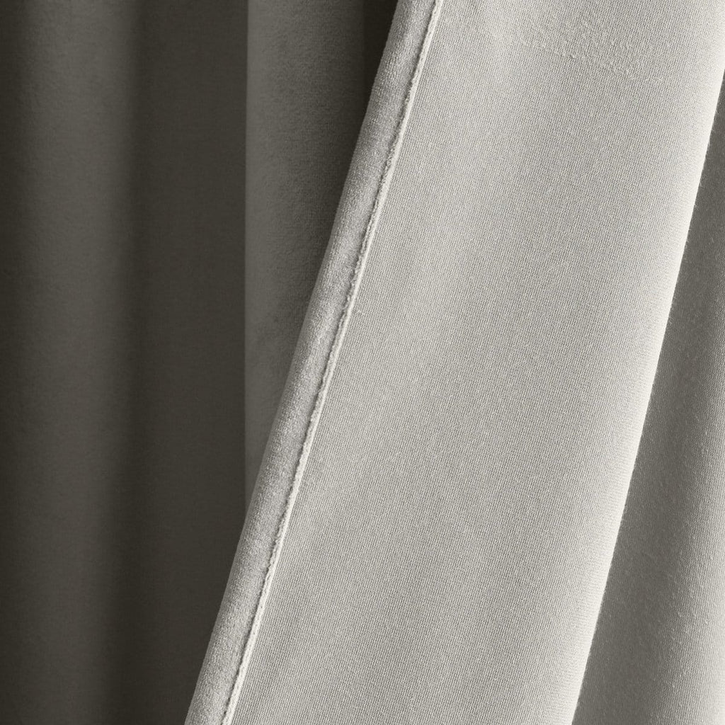 Prima Velvet Solid Back Tab Rod Pocket Light Filtering Window Curtain Panel Set