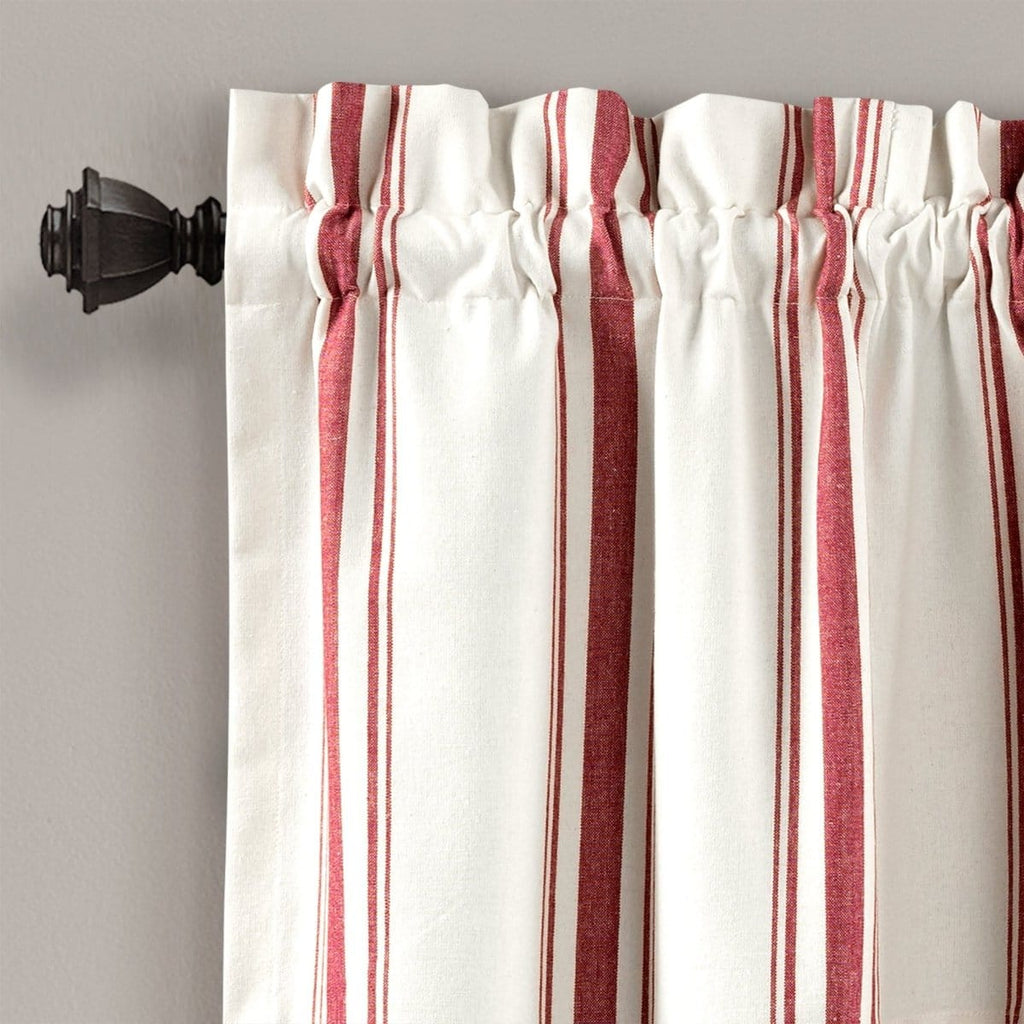 Farmhouse Stripe Yarn Dyed Recycled Cotton Blend Valance