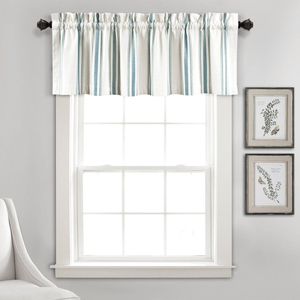 Farmhouse Stripe Yarn Dyed Recycled Cotton Blend Valance