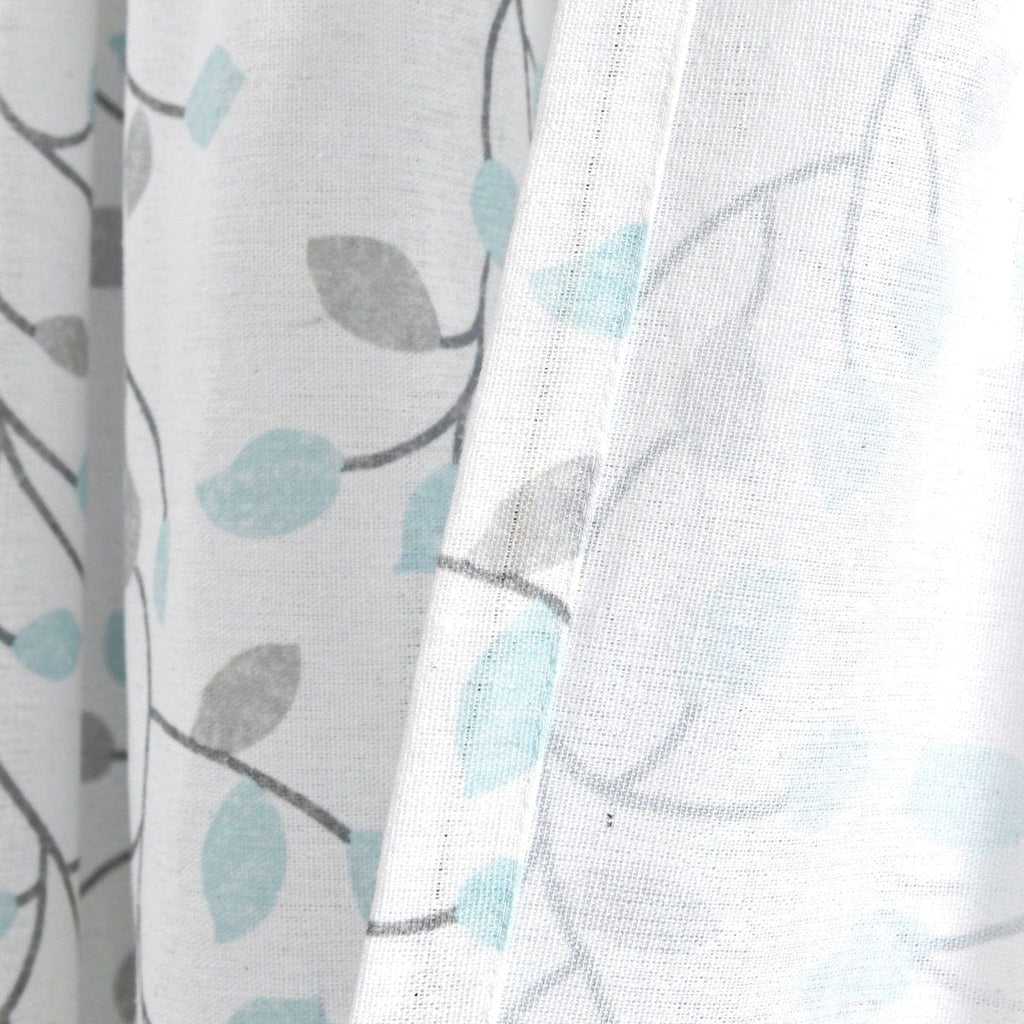 Linen Button Botanical Garden Window Curtain Panel