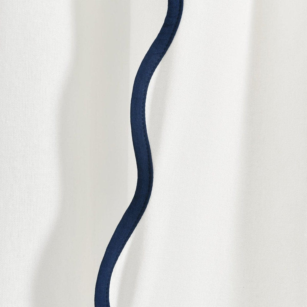 Coastal Chic Scalloped Edge Window Curtain Panel Set