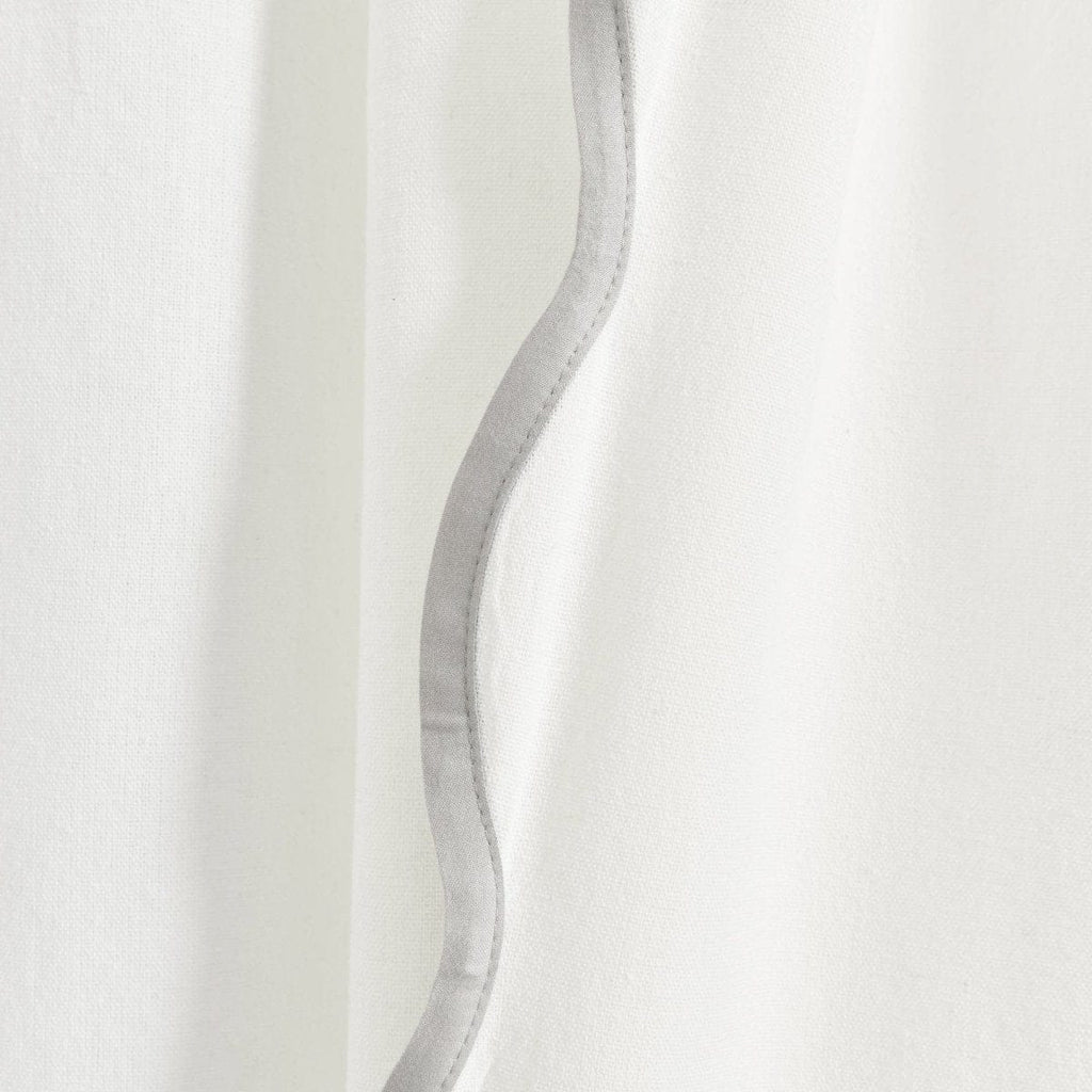 Coastal Chic Scalloped Edge Window Curtain Panel Set
