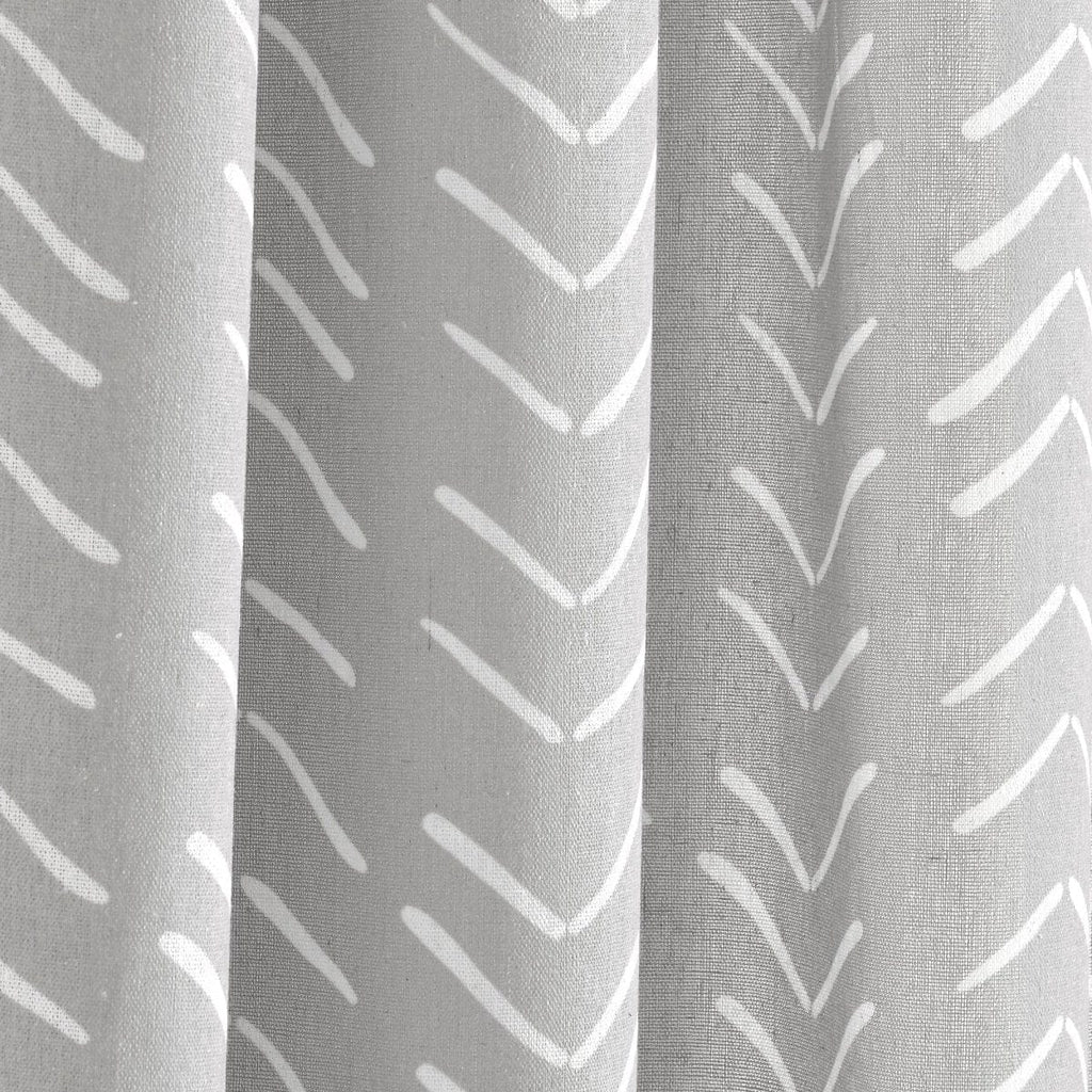 Hygge Modern Arrow Faux Linen Shower Curtain