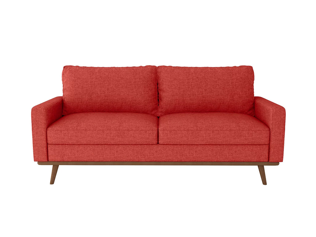 70" Linen Sectional Sofa Sleeper Sofa Oxy Fire Red Z69613