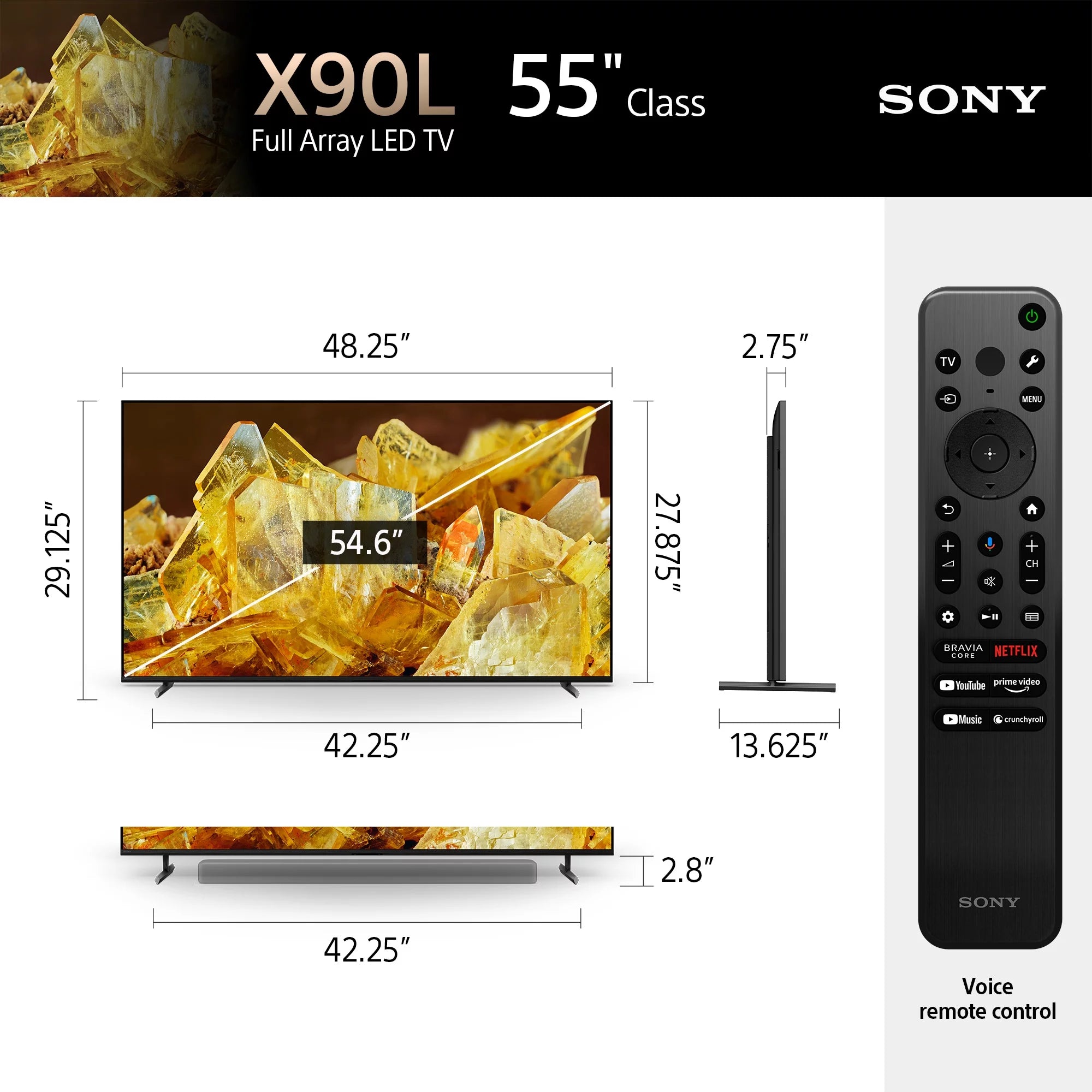 55” 4K HDR Full Array LED Smart Google TV N416