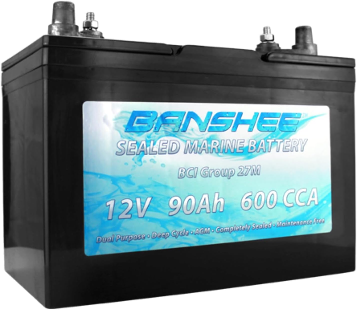 Sealed AGM Deep Cycle Marine Trolling Motor Battery Group 27 U307087