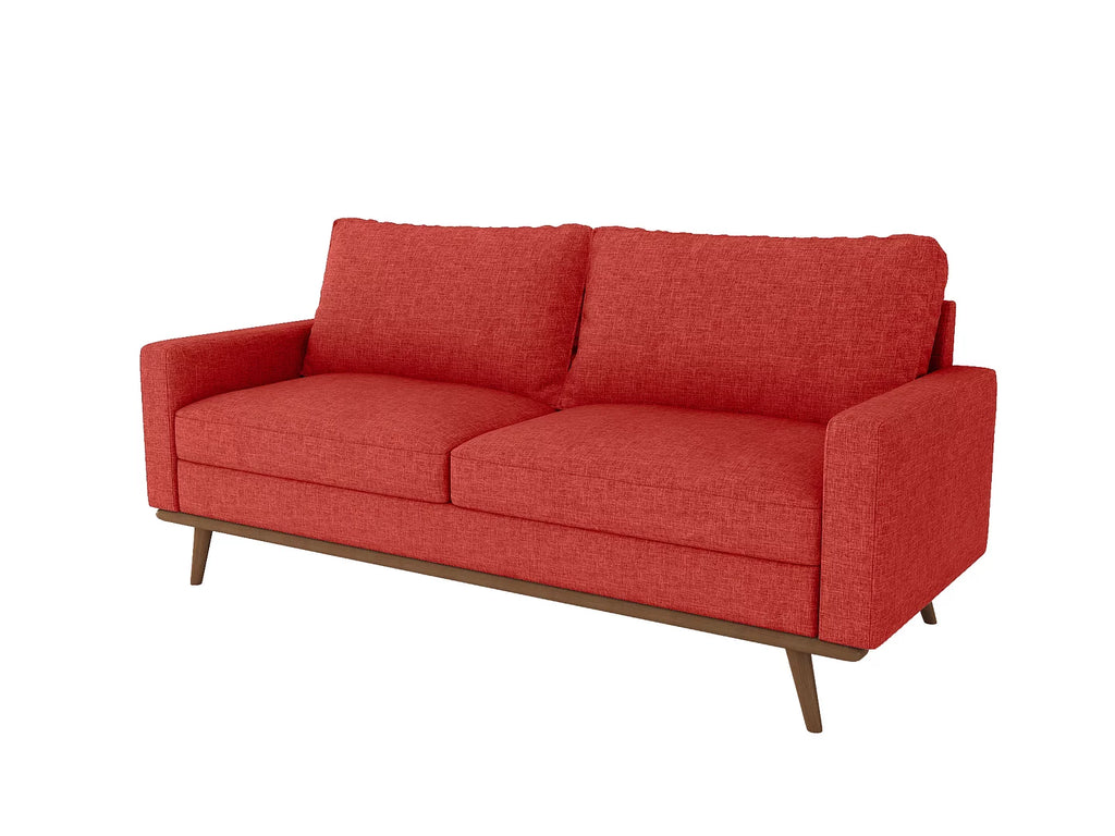 70" Linen Sectional Sofa Sleeper Sofa Oxy Fire Red Z69613