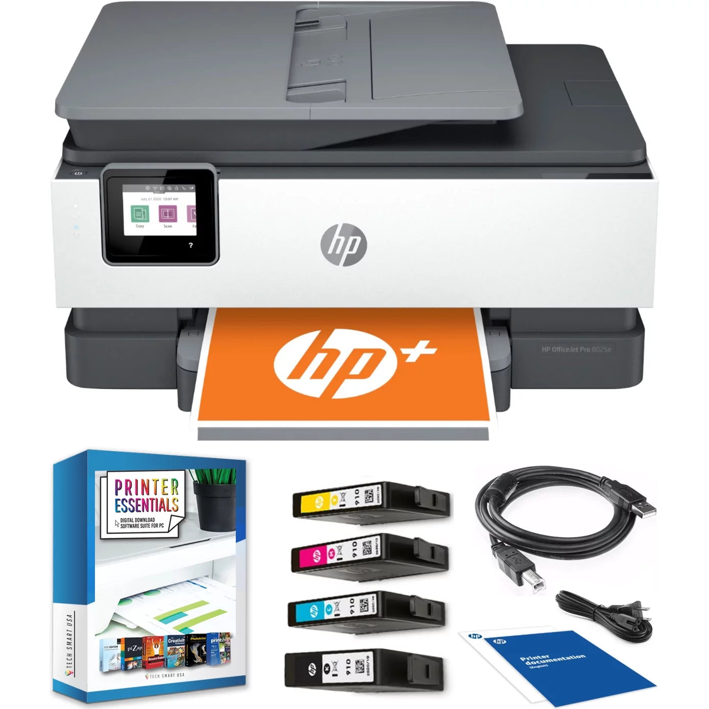 HP OfficeJet Pro 8025e All-in-One Wireless Smart Color Printer Print Scan Copy Fax V82142