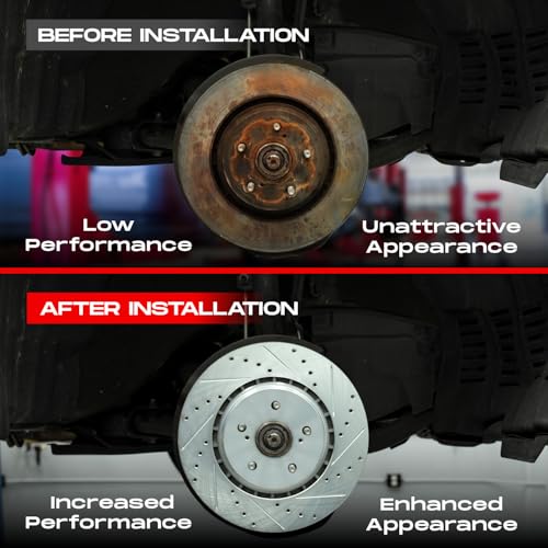 Front Rear Ceramic Brake Pads and Rotors Kit X662876