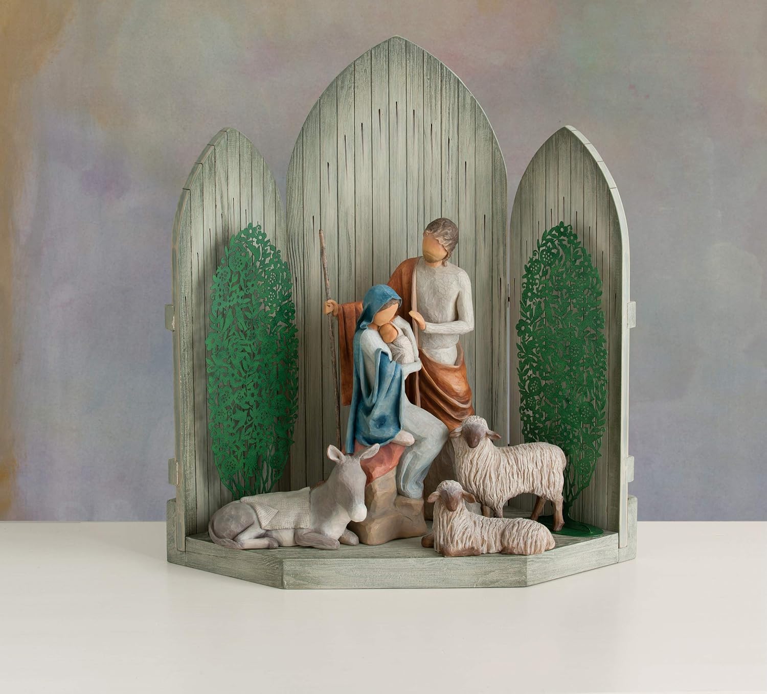 hand-painted nativity backdrop A99612