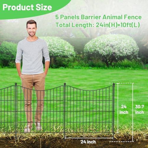24 in(H) X 10 ft(L) Rustproof Metal Wire Garden Fence U1051