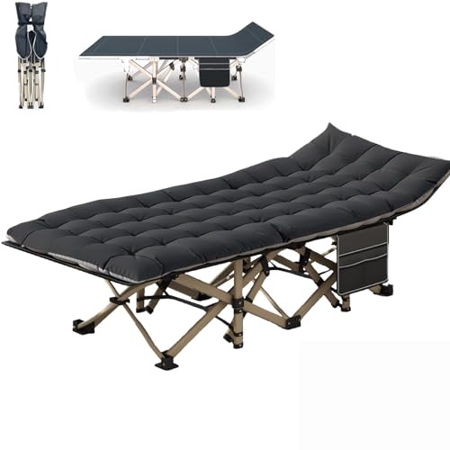 Oversize 31.5in Width Folding Camping Cot with Pad and Carry Bag A75524
