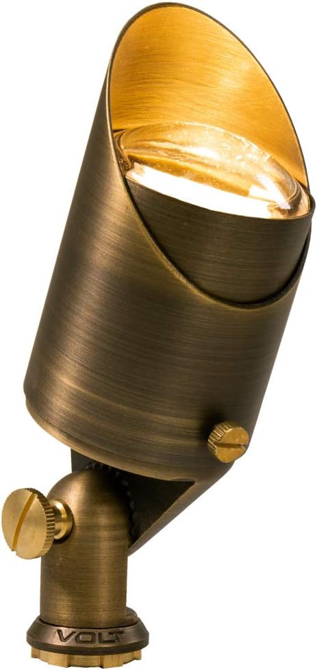 12V Cast Brass Outdoor Spotlight with Ground Stake R5649