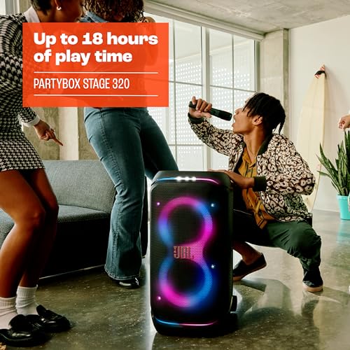 Portable Party Speaker with Telescopic Handle & Wheels (Black) G2699
