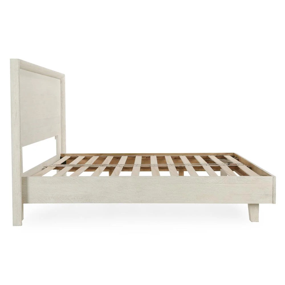 White Mango Wood Queen Bed D18289