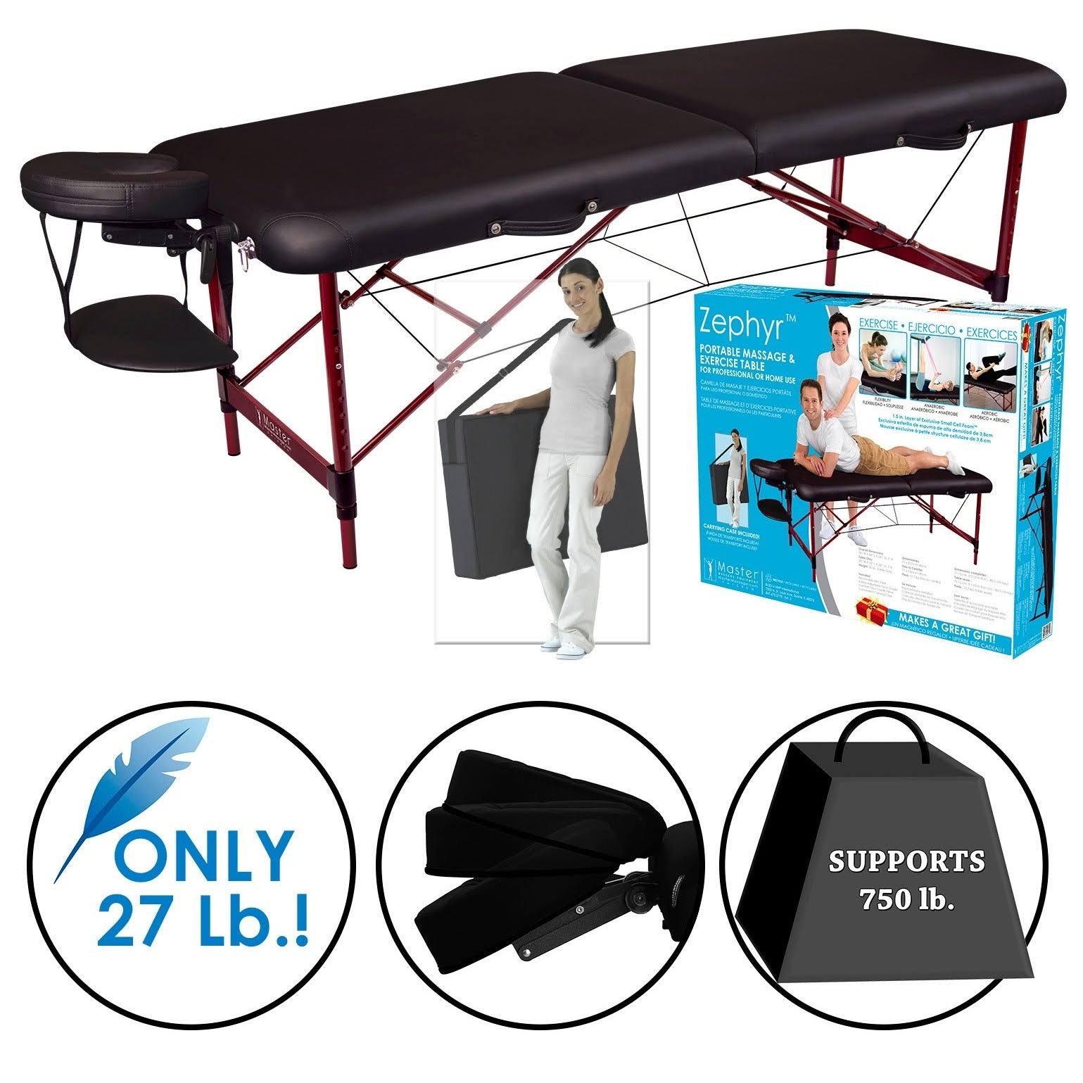 Black Lightweight Portable Table Package R87718