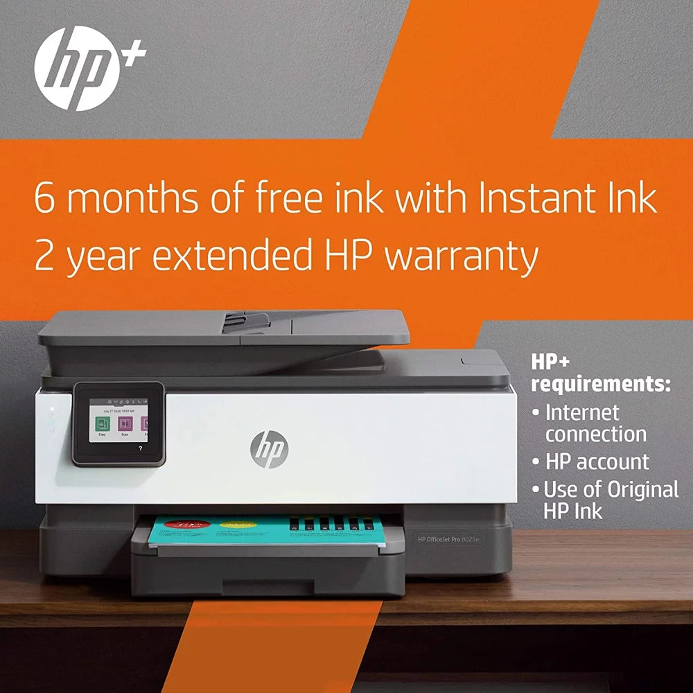 HP OfficeJet Pro 8025e All-in-One Wireless Smart Color Printer Print Scan Copy Fax V82142