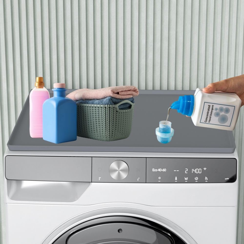 Gray 23.6''x 23.6'' Silicone Washer and Dryer Covers L64121