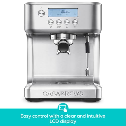 Espresso Machine with LCD Display and Milk Frother P69121