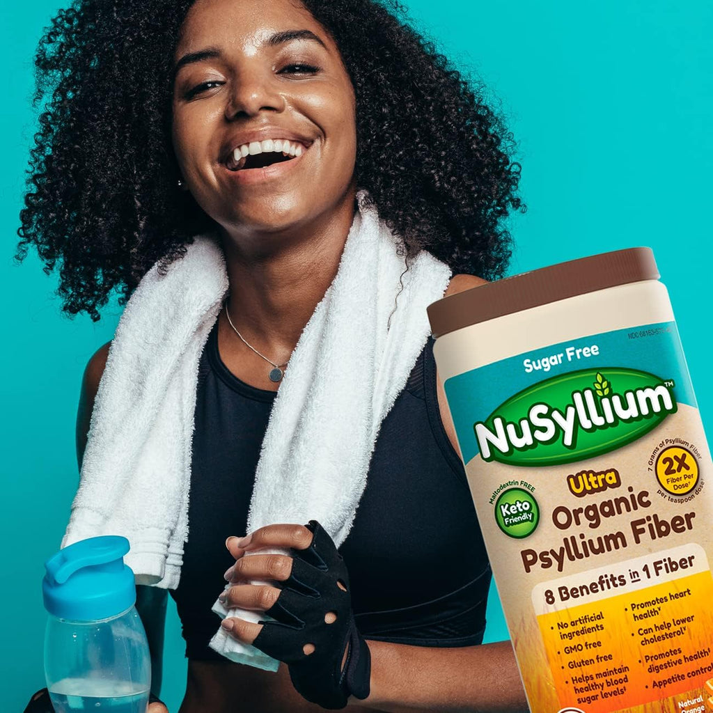 USDA Organic Psyllium Fiber Powder, Natural Orange, 42 Servings W707