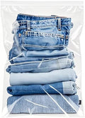 Large 5 Gallon Plastic Storage Bags (10 Pack) - 18" x 24", 2.4 Mil Thick, Resealable Clear Zipper Bags L658116