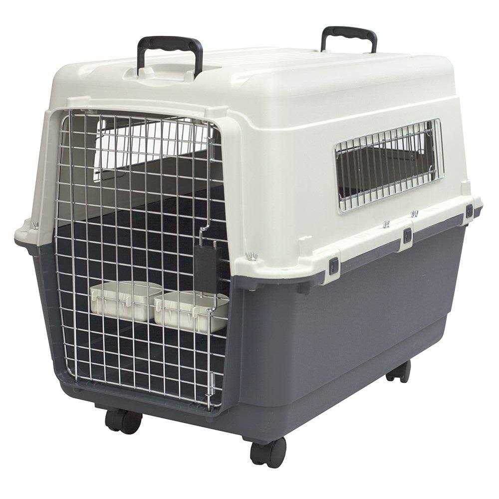 Plastic Rolling Wire Door Travel Dog Crate A683