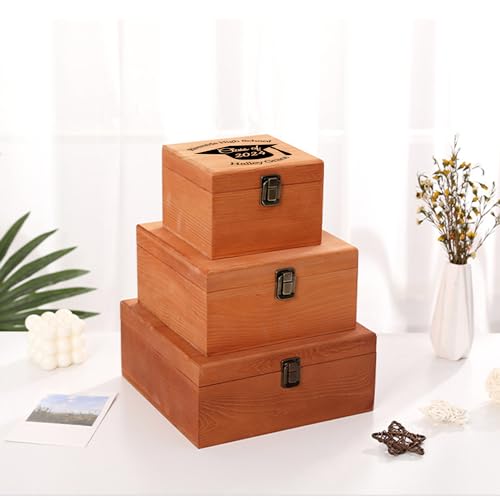 Custom Graduation Wooden Box with Name & Grad Year C50400