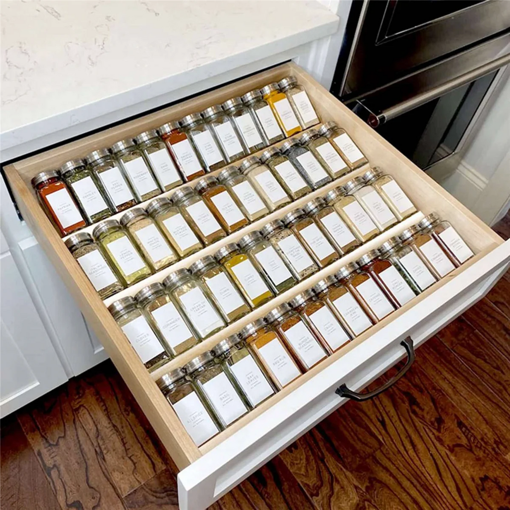 16 x Clear Acrylic Spice Drawer Organizer A9954
