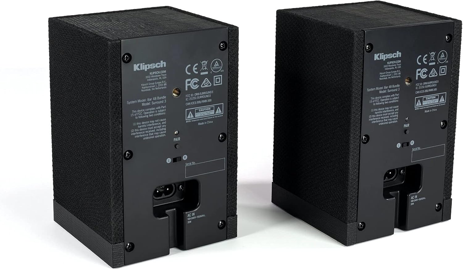 Black Surround 3 Speaker Pair H67019