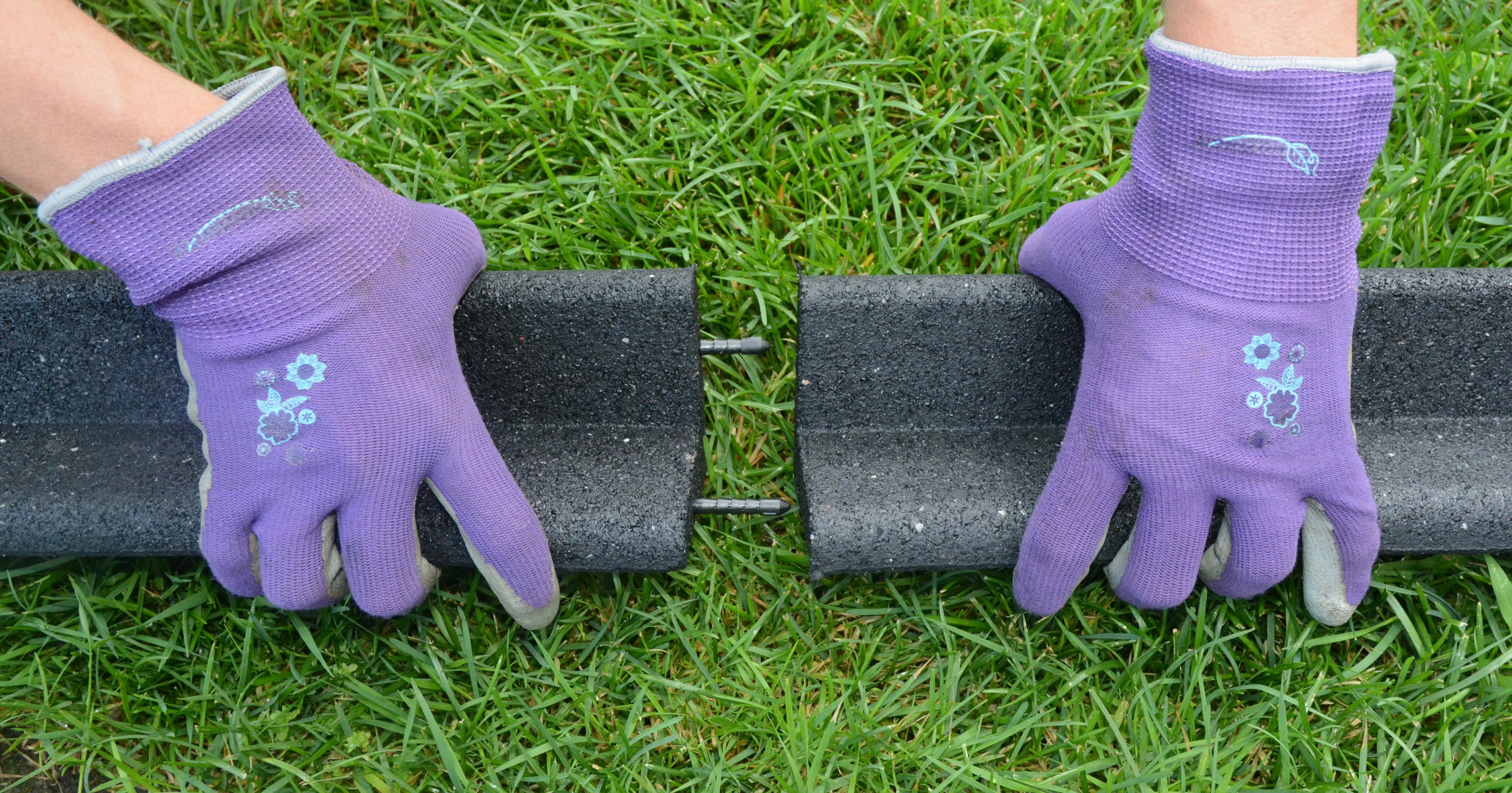 Black Rubber No Dig Landscape Garden Border Edging (Pack 6) F226473
