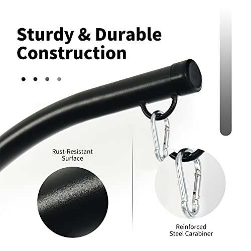 Black Heavy-Duty Steel Hammock Chair Stand Only Y8736