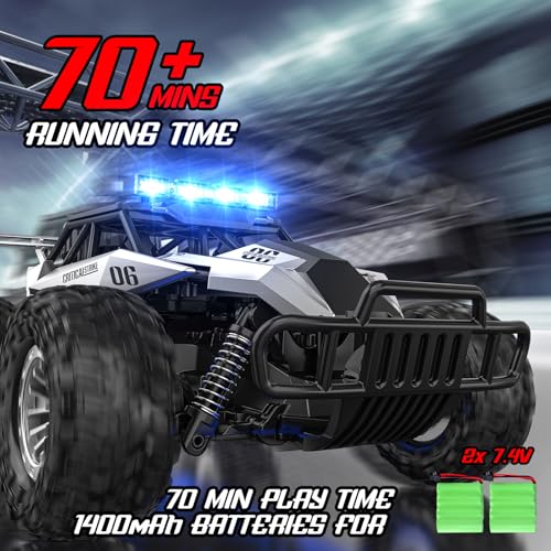 2.4GHz 1:12 Monster RC Truck with LED Headlight and Rechargeable Battery T945459