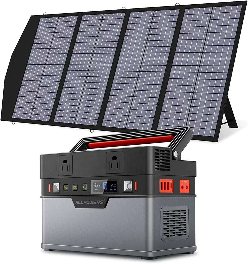 700W 606Wh Portable Power Station with 140W Foldable Solar Panel J174390