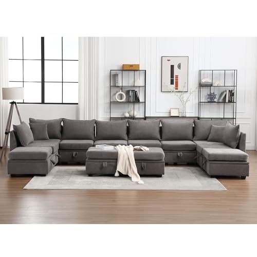 Fabric Modular Sectional Sofa, 5-7 Pieces, Convertible, Storage O40066