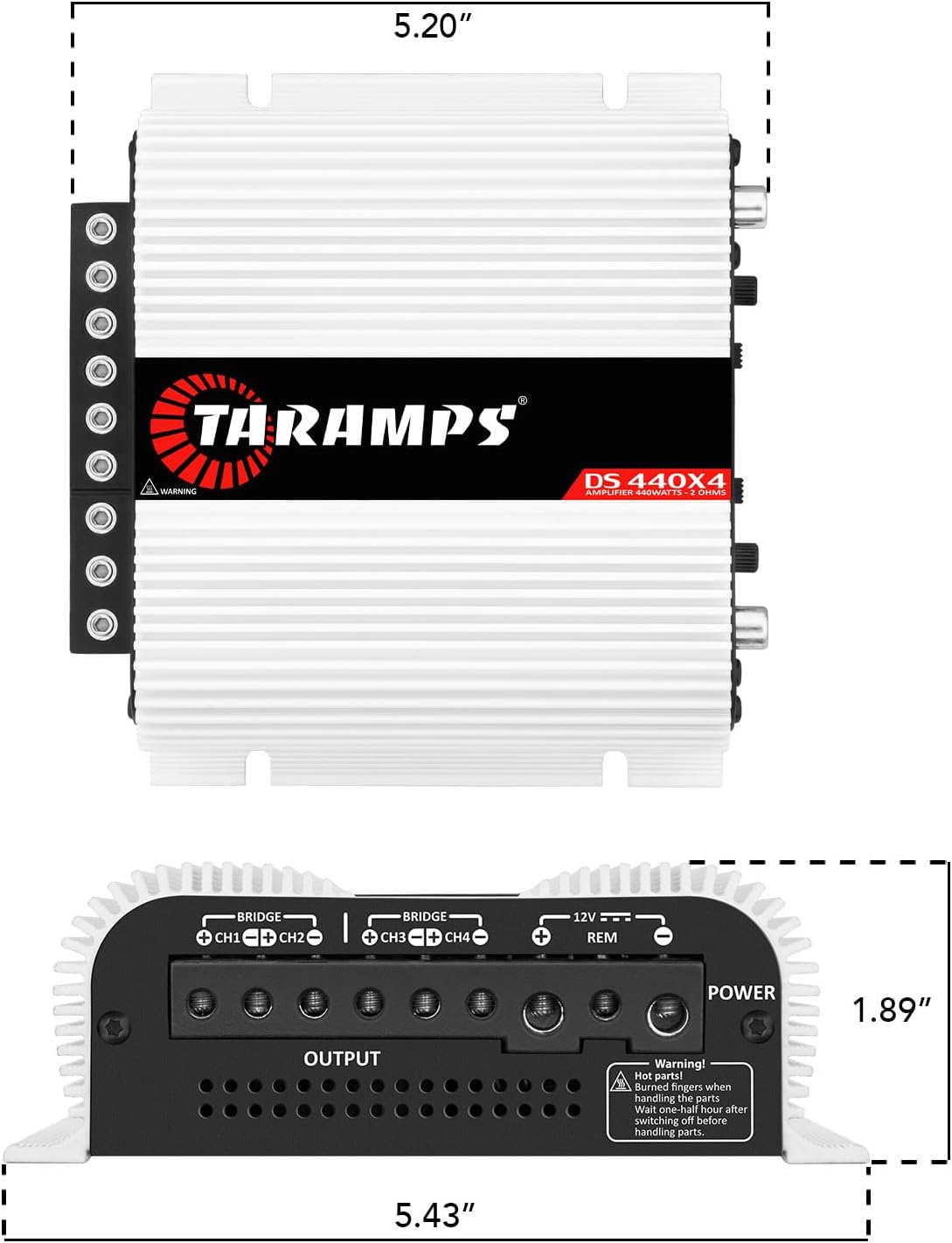 Compact 4 Channels 440 Watts Amplifier J740633