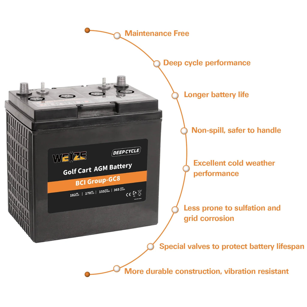 8V 182AH Deep Cycle AGM Battery M334926