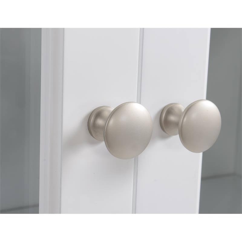 White Wood Accent Cabinet with Four Doors V5279