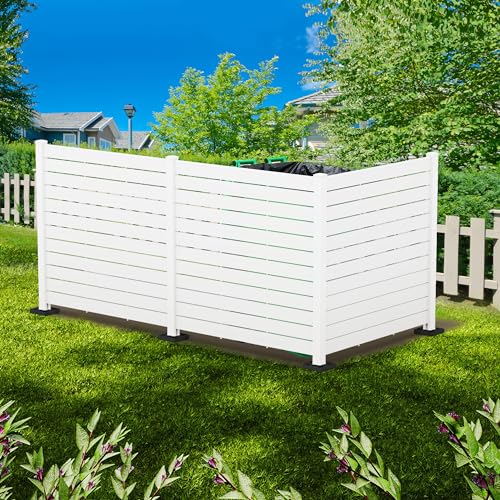 50"W x 47"H Outdoor Privacy Screens Fence Kit (2 White Panels) V56779