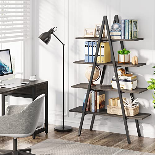 4-Tier Industrial Ladder Bookshelf T6210