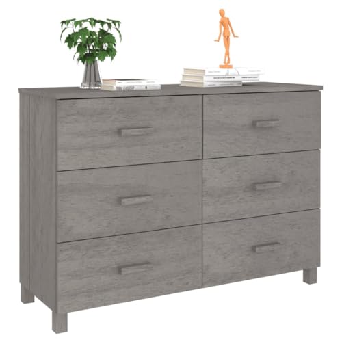 Light Gray Solid Wood Pine Sideboard D254