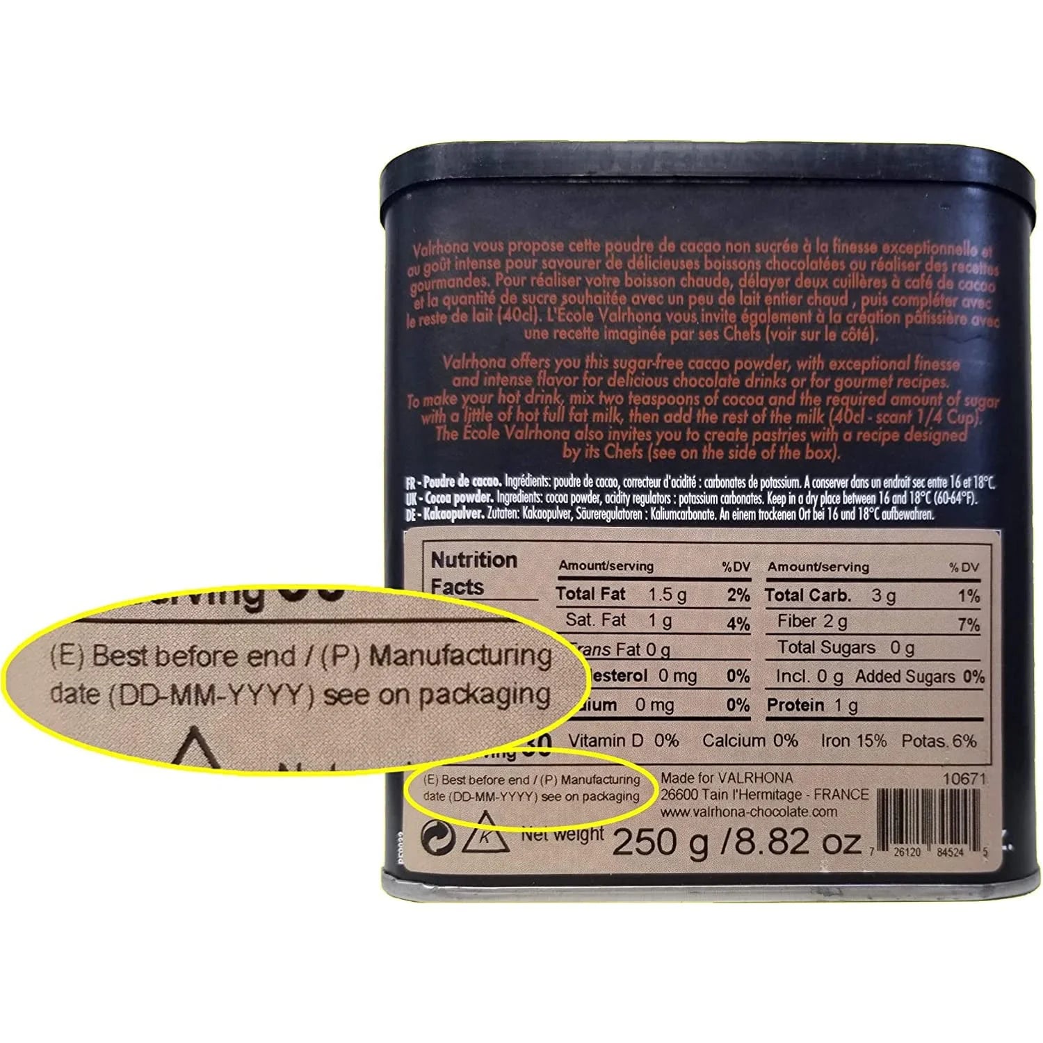 Pure Cocoa Powder 8.8 oz. I463