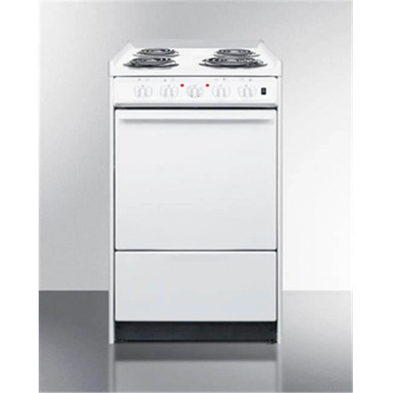 20 in. Wide Slide-in Style Coil Top Electric Range In White with Storage Compartment G190688