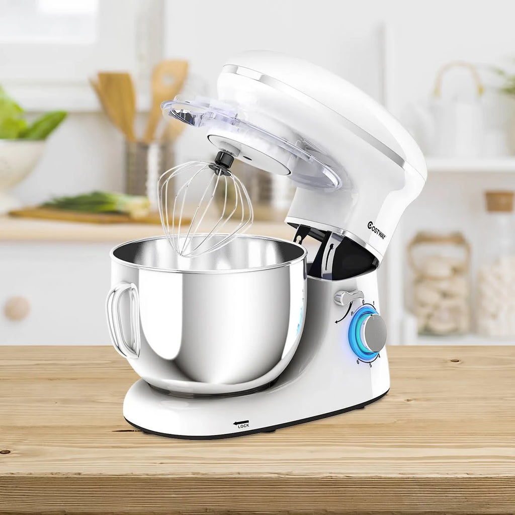 6.3 qt Tilt-Head Stainless Steel Electric Stand Mixer White J11717
