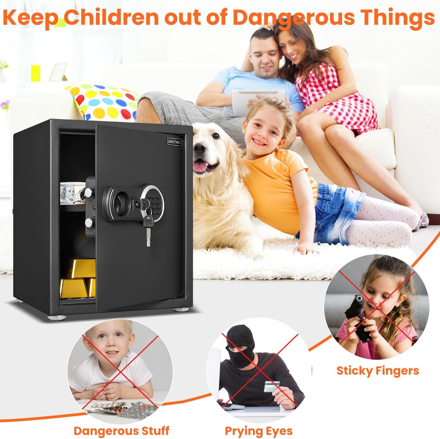 2.3 Cub Fireproof Safe with Digital Keypad N335