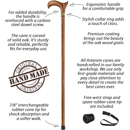 Handmade Ergonomic Wooden Walking Cane N316937