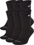 6 Pack Black Crew Socks N6980